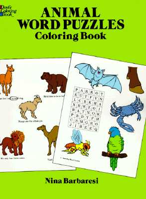 Animal Word Puzzles Coloring Book