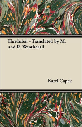 Hordubal - Translated by M. and R. Weatherall