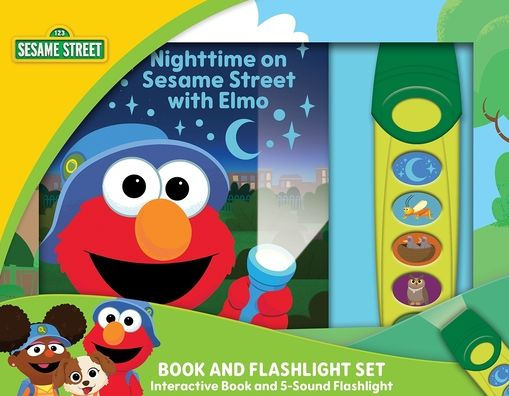 Nighttime on Sesame Street with Elmo Book and 5-Sound Flashlight Set