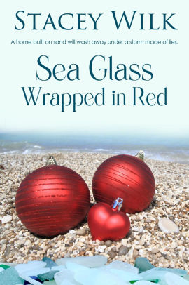 Sea Glass Wrapped in Red