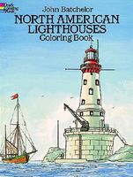 Cover of North American Lighthouses Coloring Book by John Batchelor
