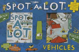 Spot a Lot Vehicles Book and 20 Piece Jigsaw Puzzle