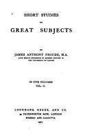 Cover of Short Studies on Great Subjects by James Anthony Froude