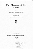 Cover of The Measure of the Hours by Maurice Maeterlinck