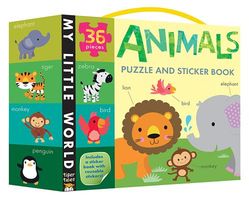 Animals Puzzle and Sticker Book Set