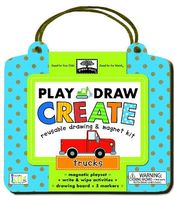 Green Start Play, Draw, Create Trucks: Reuseable Drawing & Magnet Kit