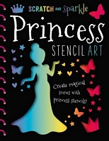 Scratch and Sparkle Princess Stencil Art
